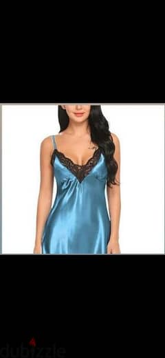 lingerie blue satin lingerie trimed lace m to xxxl 1=7$ or 3= 15$