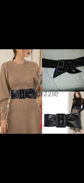 belt real leather wrap belt bas aswad