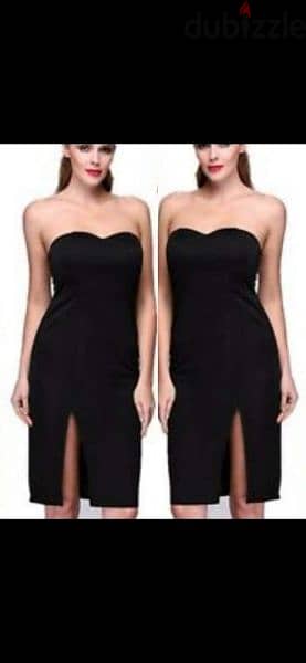 dress black satin dress strapless s to xL