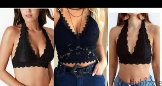 top black lace brallettes s to xxL terke