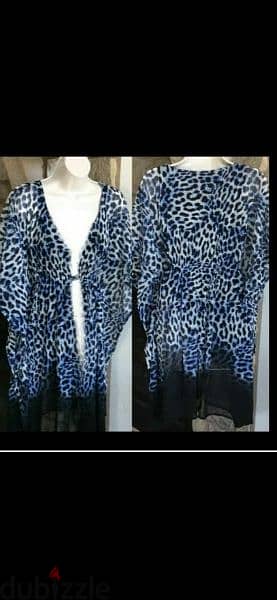 shirt cardigan chiffon lycra blue and black cardigan s to xxxL 1