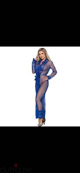 lingerie royal blue robe s to xxL 1