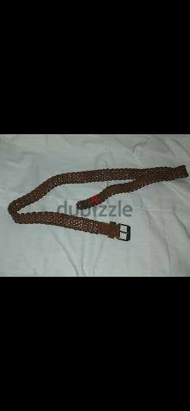 belt braided real leather belt brown 4
