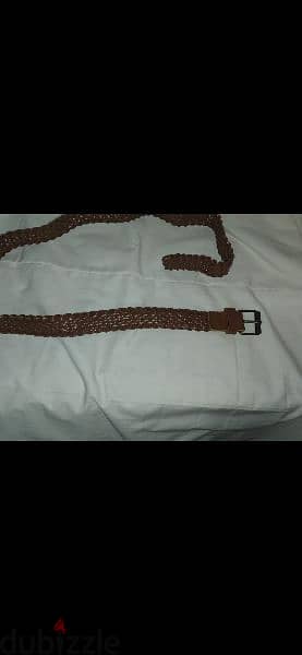 belt braided real leather belt brown 5