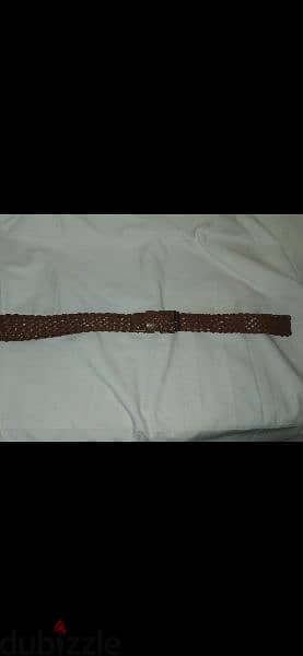 belt braided real leather belt brown 6