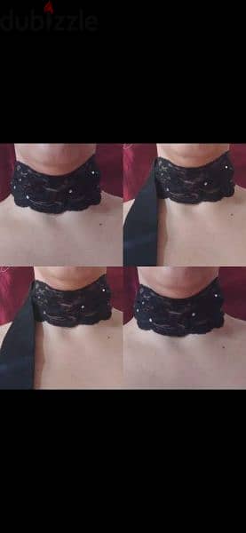 necklace lace and satin la senza choker lace