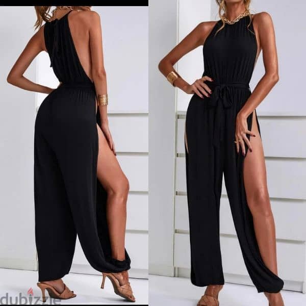 dress black jumpsuit open sides s to xxL 0