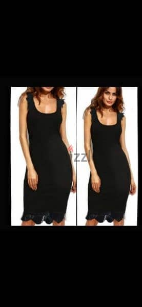dress black dress trim lace shoulder s to xxL 3