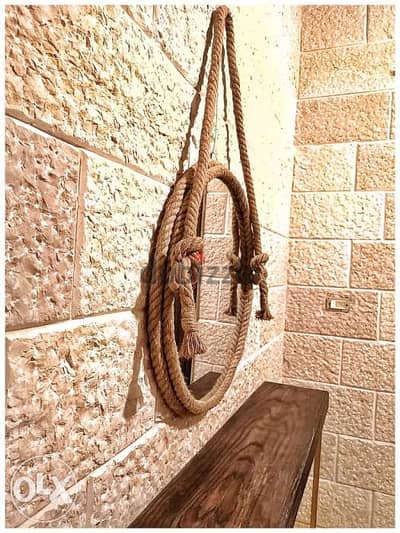 Wall rope round Mirror  I can do any size and style as u like