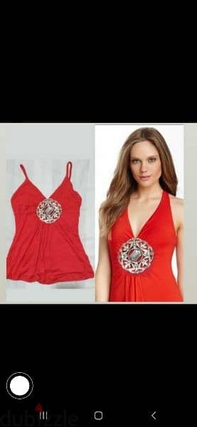 top only red with big brooch s to xxL 1