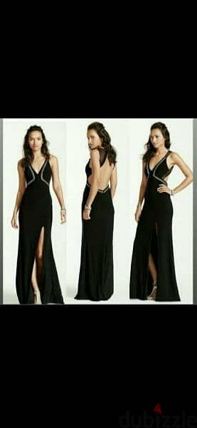 dress backless with strass trim s to xxL