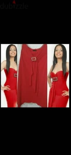 dress red with brooch s to xxL