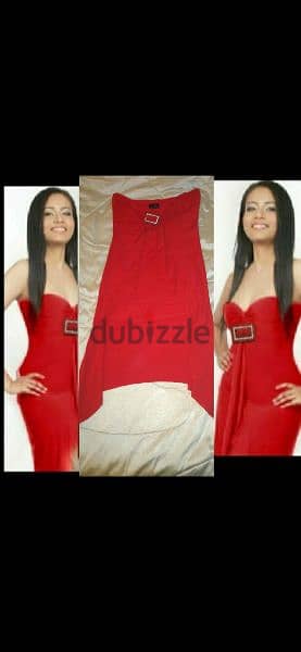 dress red with brooch s to xxL 3