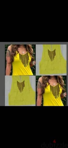 top yellow with gold chains s to xL