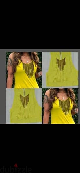 top yellow with gold chains s to xL 3