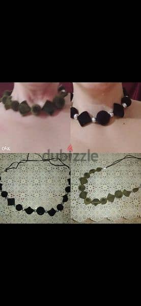 necklace mokhmal 3a2ed zaite aw aswad  1=7$ or 3=15$