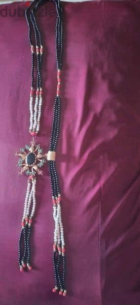 necklace vintage pearl necklace with big brooch 4