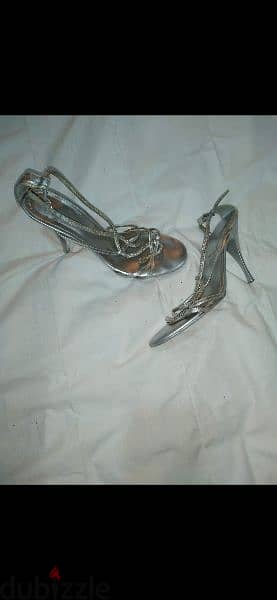 silver sandals strass snake 38/39 worn twice 2