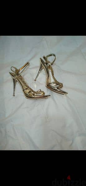 gold sandals with strass 38/39 worn one time 1