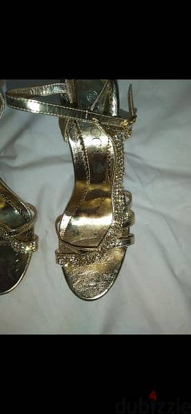 gold sandals with strass 38/39 worn one time 3