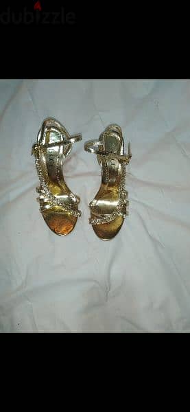 gold sandals with strass 38/39 worn one time 4
