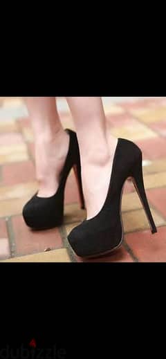 black suede high heels 39/40 worn twice 0