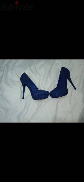 shoes royal blue suede high heels 38/39/40 worn once 1