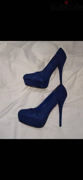 shoes royal blue suede high heels 38/39/40 worn once 4