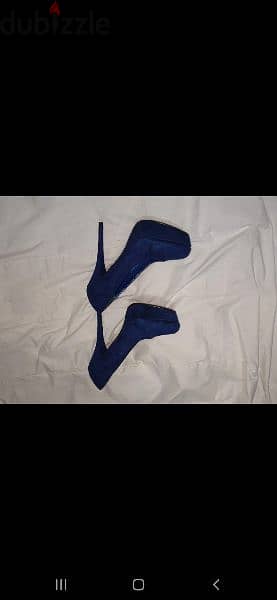shoes royal blue suede high heels 38/39/40 worn once 5