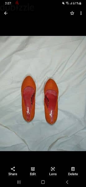 Shoes orange suede high heels 38 39 40 worn once 2