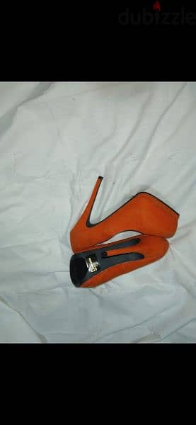 Shoes orange suede high heels 38 39 40 worn once 4