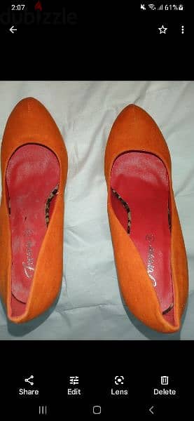 Shoes orange suede high heels 38 39 40 worn once 5