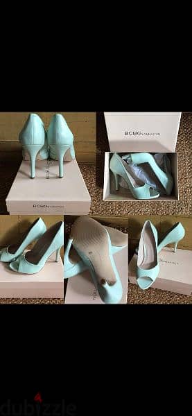 Shoes BCBG green shoes 39/40 worn once 1=7$ or 3= 15$