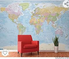 decoration World Map wall paperخريطه العالم ورق جدران