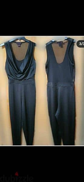 jumpsuit black sheer back full lycra s to xxL 5