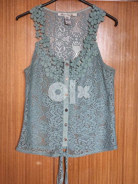 Lace crochet top M/ S 36 38 بلوزة نسائي 2