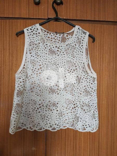 Lace crochet top M/ S 36 38 بلوزة نسائي 5