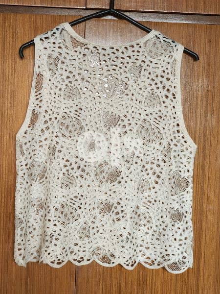 Lace crochet top M/ S 36 38 بلوزة نسائي 6