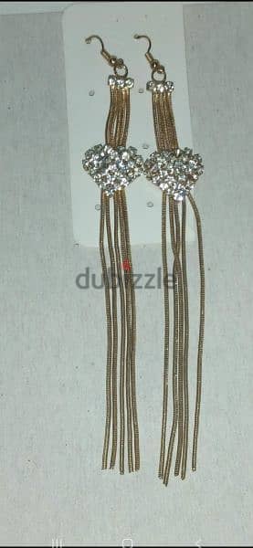 earrings long tassel in gold tone available matching pendant 2