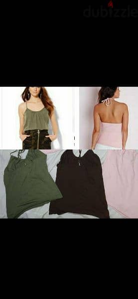 top halter top 3 colours cotton s to xxL 1=7$ or 3=15$