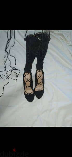lace up sandals 39/40 black 10
