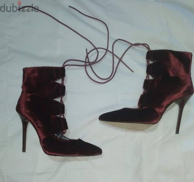 shoes burgundy shoes 39/40 worn one time 4