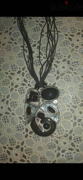 vintage necklace metal black 5