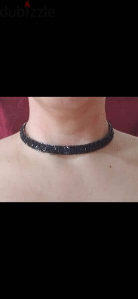 necklace choker black 2=10$ sequined or green army 3