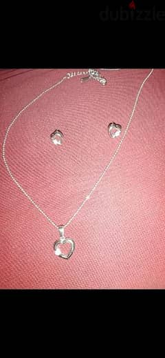 set from YSL silver 924 eartings and necklace