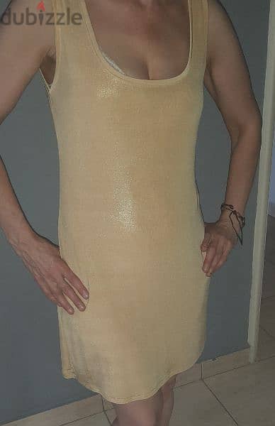 gold dress