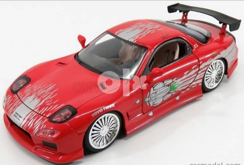 Mazda RX-7 (Fast and Furious) diecast car model 1:24. 0