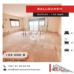 Duplex for sale in ballouneh 170 SQM REF#NW560103 0