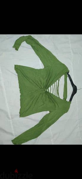 top shreded back green top s to xxL 2