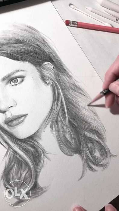 اطلب رسم صورة رسام artist رسم صور شخصية فحم زيتي Drawing اطلب whatsap 4